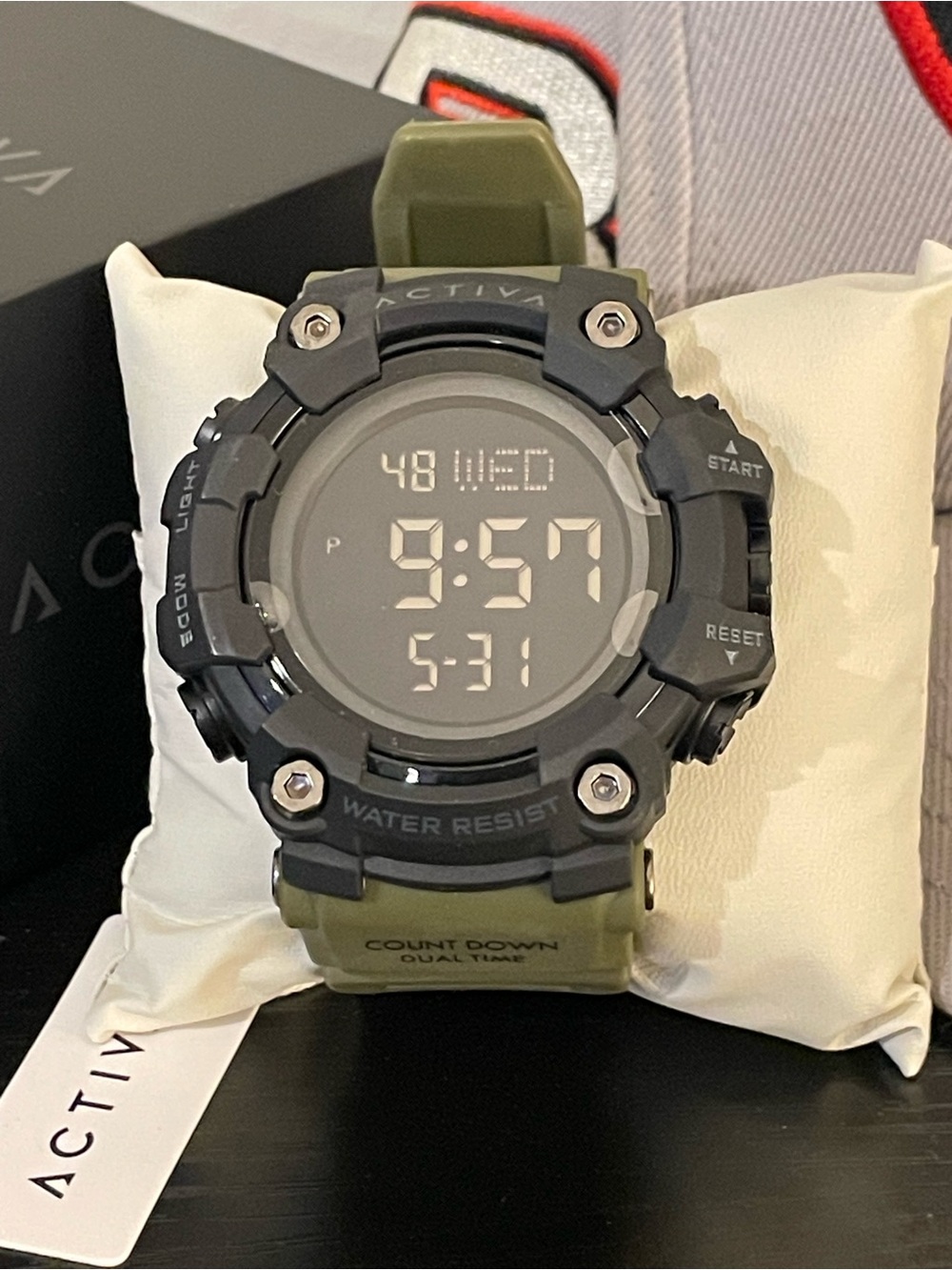Invicta Digital Sport Watch in Black and Olive Green